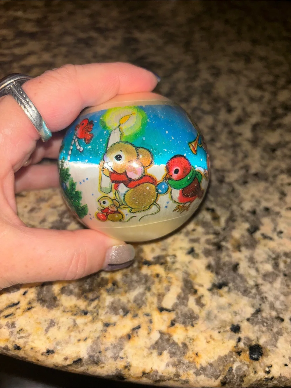 Vintage Holiday Greetings Ornament